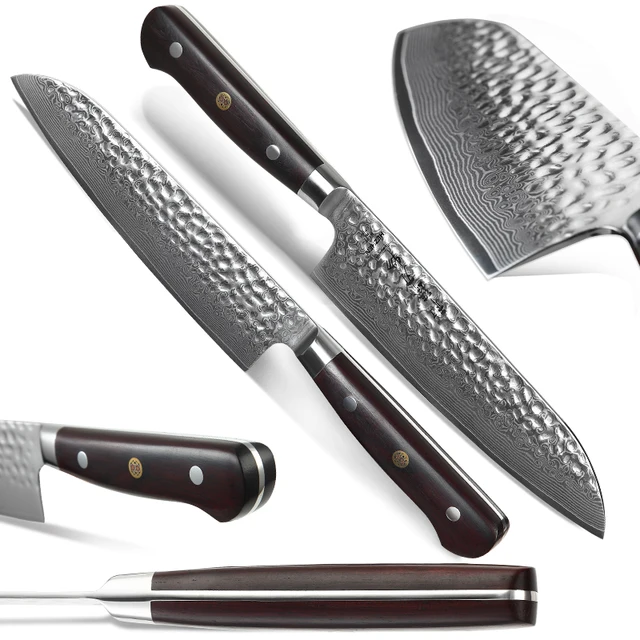 Hezhen 7 ' Hüvelykes Santoku Kés Japán Damaszkusz Vg10 Acél Húsvágó Szerszámok Borotva Éles Penge Legjobb Ajándék Séf - Image 4