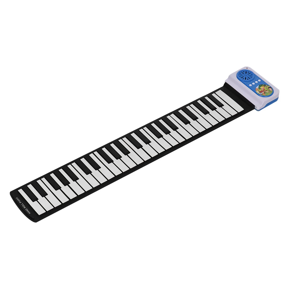 

Portable 49 Keys Silicon Electronic Keyboard Hand Roll Up Piano with Built-in Speaker Teaching Function for Children Kids