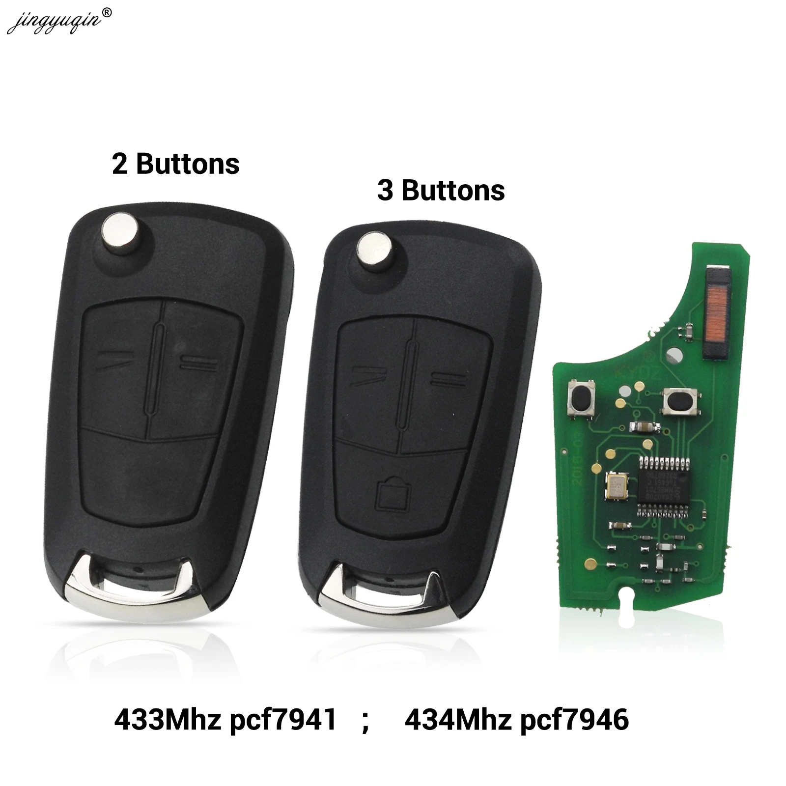 jingyuqin Car Remote PCF7941 Key Suit for Opel/Vauxhall Astra H 2004-2009, Zafira B 2005-2013 PCF7946 For Vectra C 2002-2008