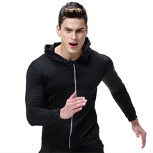 Мужская Уличная быстросохнущая походная рубашка, дышащая растягивающаяся футболка на молнии для фитнеса, тренировочная футболка для скалолазания, треккинга, Спортивная рубашка с капюшоном