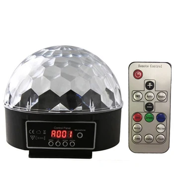 

Crystal Magic Ball Stage light Remote Voice control Full color EU/US plug Disco Stage Lamps for Bar,KTV,Ballroom,Indoor,Party,DJ