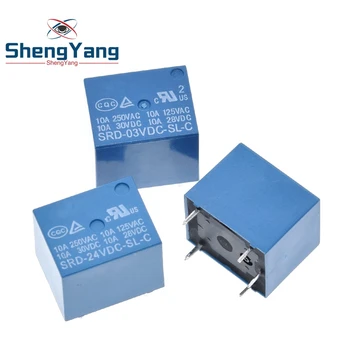 

10pcs TZT DC 5V 12V SONGLE Power Relay SRD-05VDC-SL-C PCB Type SRD-12VDC-SL-C PCB Type