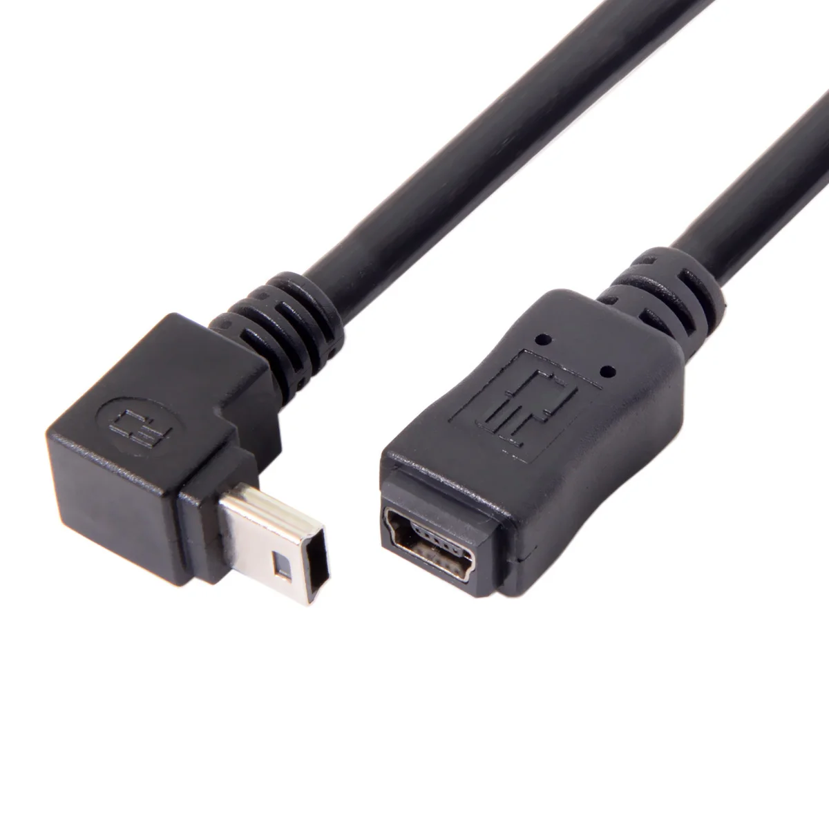 

Mini USB Cable Adapter Mini USB 5pin Down Angled 90 Degree Male to Female Extension Cable Cord 20cm