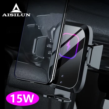 

car phone holder 15w qi wireless charger for iPhone X Samsung S10 S9 S8 phone stand car phone power charger in air vent