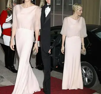 

Baby Pink Mermaid Evening Dresses Scoop Backless Wrap Simple Wome Long Formal Prom Party Gowns Ladies Celebrity Wear