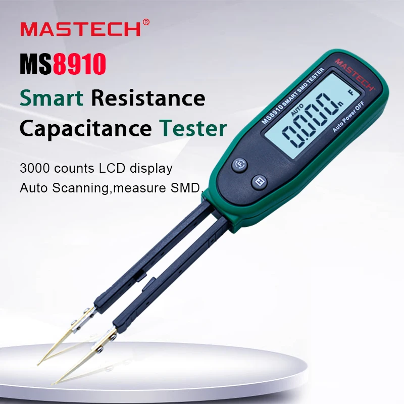 MASTECH MS8910 Цифровой мультиметр 3000 отсчетов Смарт SMD тестер измеритель емкости ЖК-дисплей, автоматическое сканирование, Автоматический диапазон