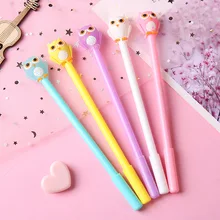 10 шт Сова силиконовая голова студентов нейтральная ручка прекрасный мультфильм Креативный мягкий клей водяной карандаш