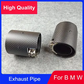 

1 Pc For B M W M2 M3 M4 Single M performance Matte Carbon Exhaust pipe Tailtip Auto Matte Stainless Steel Car Exhaust Tips