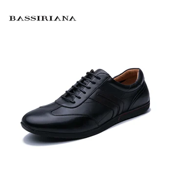 

Bassiriana men's shoes 2020 spring new shoes men leather black 39-45 non-slip men's shoes free shipping