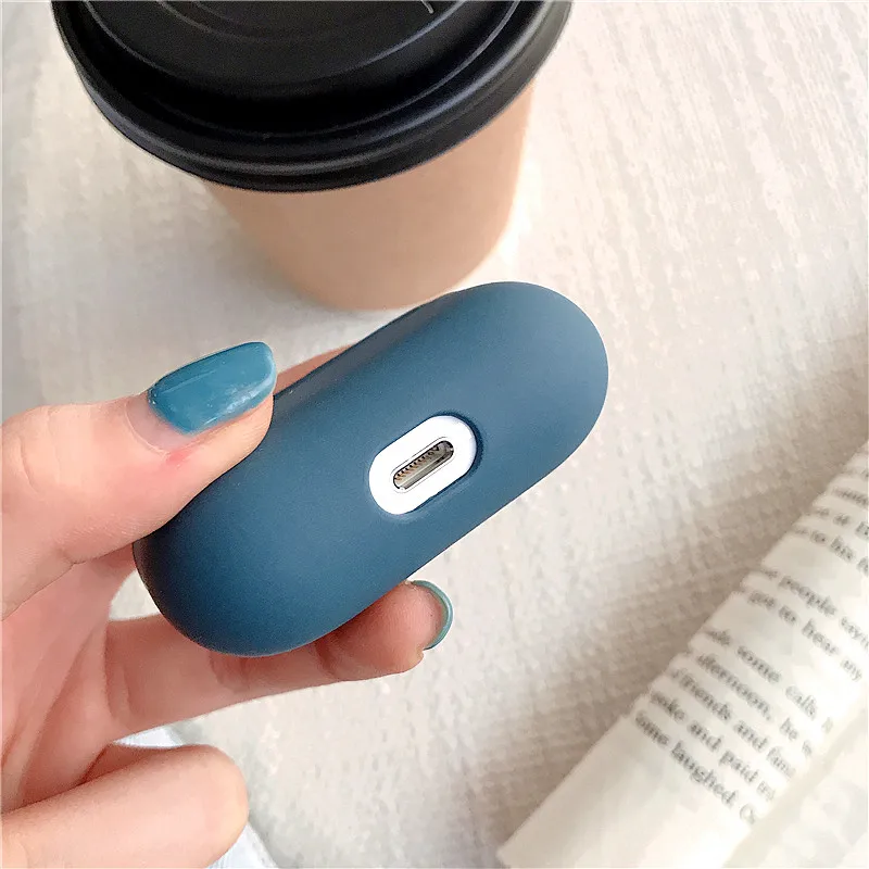 YOMILE прекрасный сплошной цвет песчаник PC чехол для наушников для Apple AirPods 3 Чехол AirPods3 цветной Full iphone Earpods аксессуары чехол