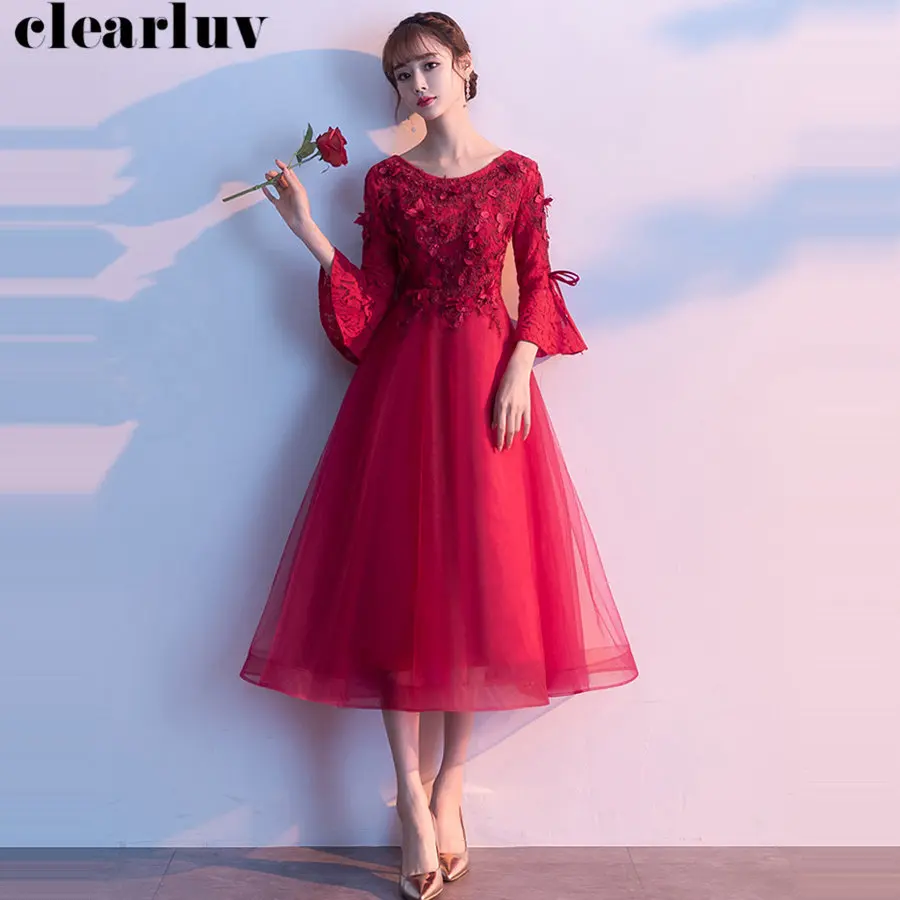

O-Neck Pregnant Women Prom Dress Plus Size Lace Dresses Women Party Night Y036 2019 Pearls Appliques Prom Gown Vestidos De Gala