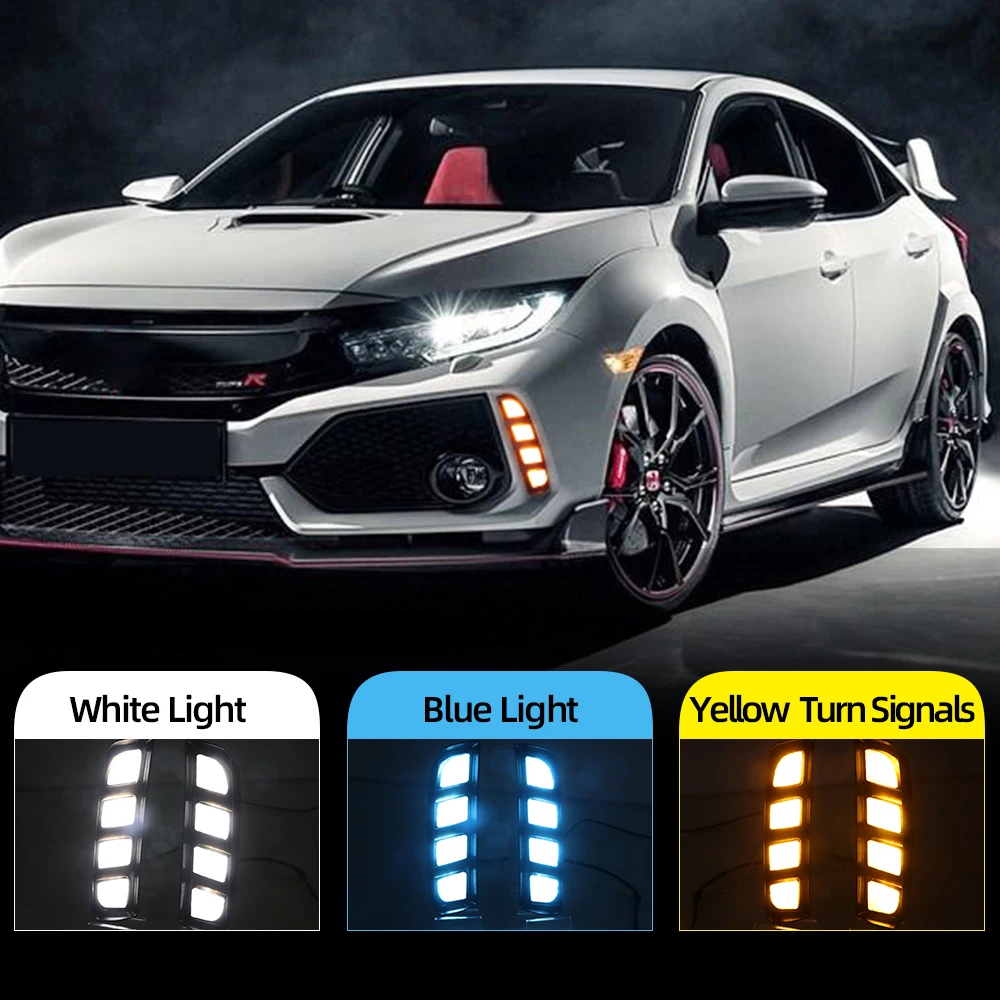 Cscsnl 2pcs Drl For Honda Civic Type R 18 19 Led Daytime Running Lights Yellow Turn Signal Lamp Abs Waterproof Car Light Assembly Aliexpress Cscsnl 2pcs Drl For Honda Civic Type R 18 19 Led Daytime Running Lights Yellow Turn Signal Lamp Abs Waterproof Car Light Assembly Aliexpress
