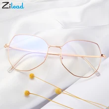 Zilead, круглые простые прозрачные очки, ультра светильник, металлические украшения, прозрачные женские оправы, оптические оправы для очков по рецепту