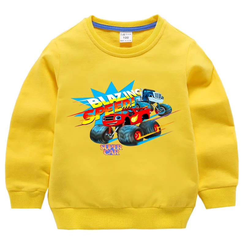 Autumn Children's Blaze and The Monster Machines Clothes Baby Boys Sweatshirts 2-10Years Kids Hoodies Tops kids hoodie sweatshirts