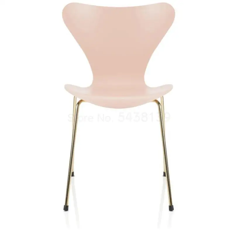 Nordic solid wood chair modern minimalist dining home No. 7 back ins net red makeup leisure ant |