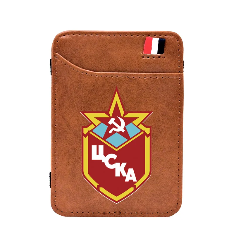 

Vintage Soviet Communism CCCP Digital Printing Leather Magic Wallets Classic Men Women Card Holder Purse Small Money Bag