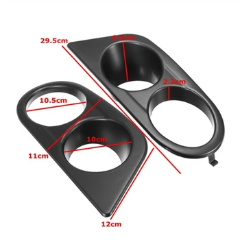 

Black Fog lampshades Fog Lamp Cover High quality plastic Material Car accessory
