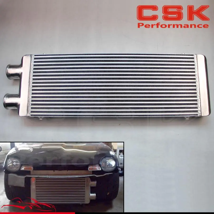 Интеркулер FMIC для Celica MR2 RX7 Eclipse неоновый сплав 3 дюйма вход и выход 1 боковой|side
