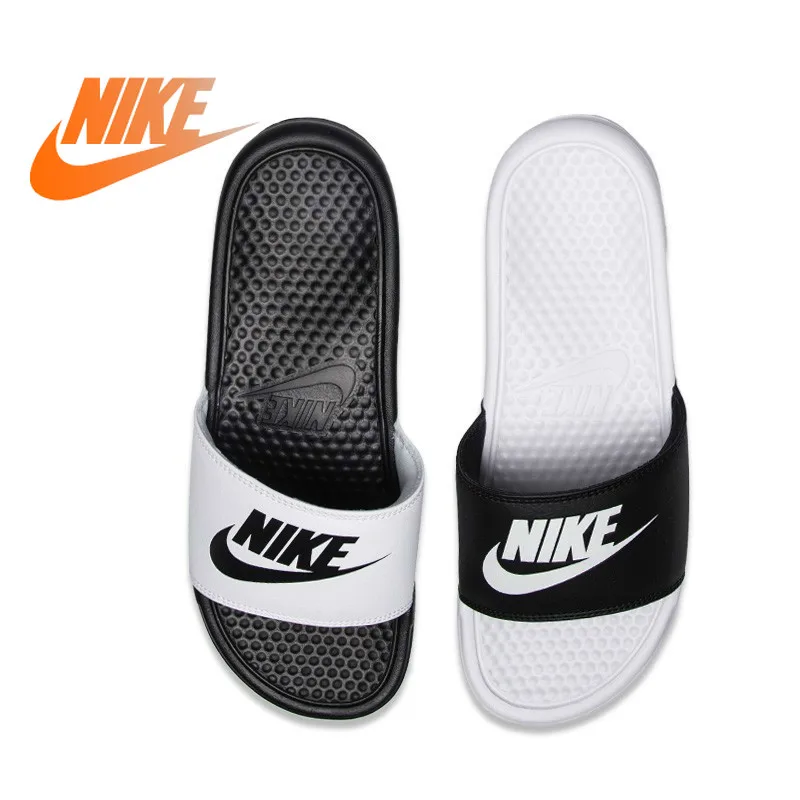 Nike NIKE BENASSI JDI черно-белые спортивные тапочки противоскользящие сандалии 343880-100