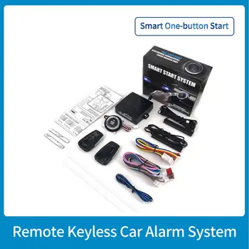 

Smart One-button Start Car Alarm System Push Engine Start Stop Button Lock Ignition Immobilizer With Remote Keyless Alarm System