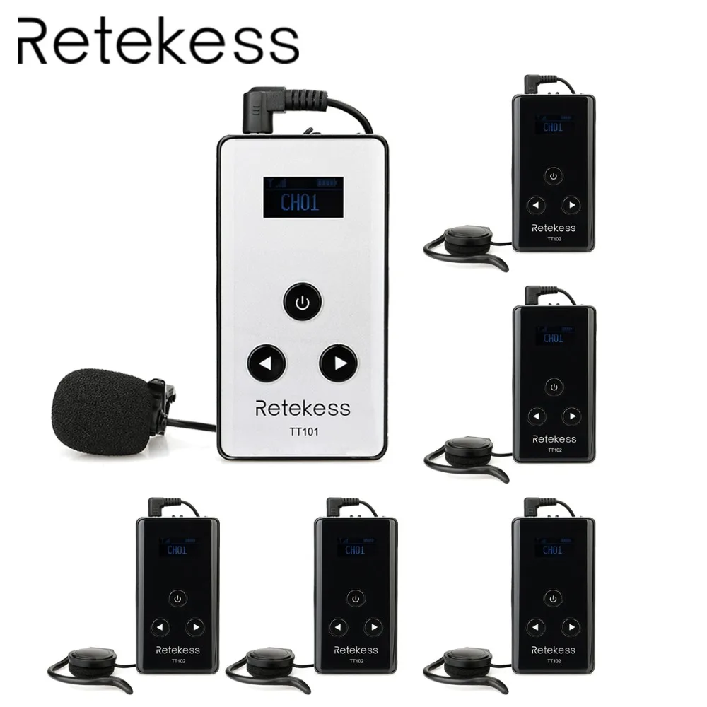 

RETEKESS Wireless Audio Tour Guide System 99 Channel Microphone Transmission System 195-230MHz For Simultaneous interpreting