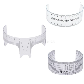 1PC Reusable Semi Permanent Eyebrow Ruler Eye Brow Measure Tool Eyebrow Guide Ruler Microblading Calliper Stencil Makeup Tools best deal new women magnetic microblading makeup brow measure eyebrow guide ruler permanent tools positioning ruler 1 set