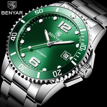 

BENYAR Luxury Brand Business Stainless Steel Men Automatic mechanical-Watch 2019New Fashion Leisure Male Watch Relogio Masculino