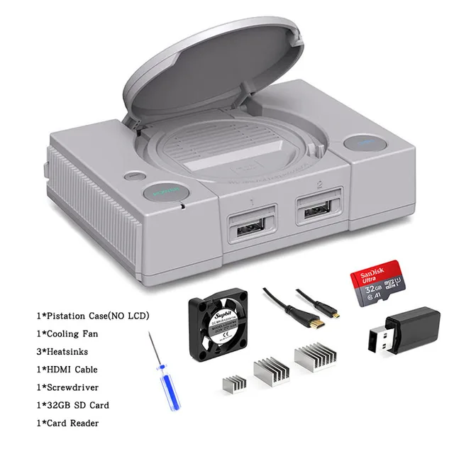 RETROFLAG PiStation Case Raspberry Pi 4 Case with Cooling Fan and 3pcs Heatsinks PistationLCD Case for Raspberry Pi 4 /Pi 4B NO LCD Kit2