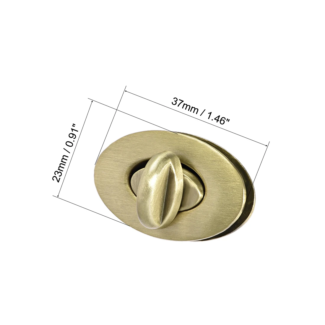 

uxcell 3 Sets Oval Purses Twist Lock 37mm x 23mm Clutches Closures for DIY Bag Making - Brussed Brass