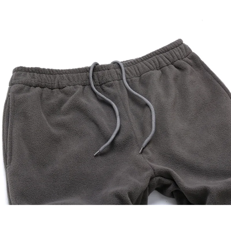 Уличные флисовые брюки мужские и женские плюс бархатные толстые флисовые теплые двухсторонние свободные и большие размеры осенние