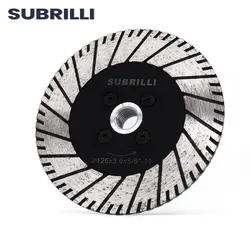 SUBRILLI Diamond Dual Cutting Wheel Multi-Purpose Grinding Disc Diamond Saw Blade For Granite Concrete Marble M14 5/8-11