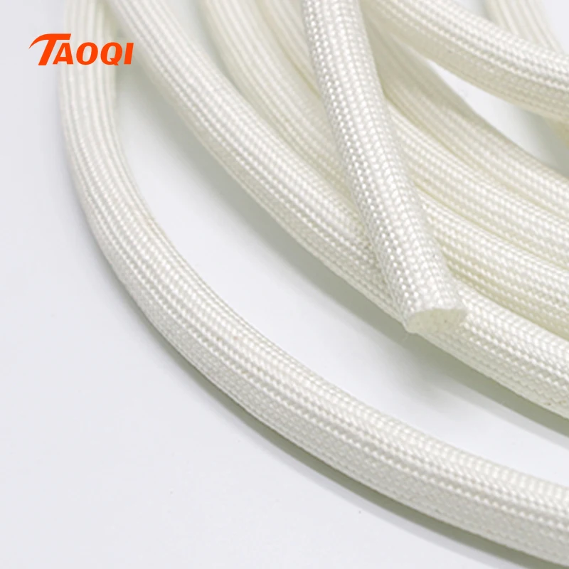 600 Deg High Temperature Braided Soft Chemical Fiber Tubing Insulation Cable Sleeving Fiberglass Tube 1M 1-25mm Diameter