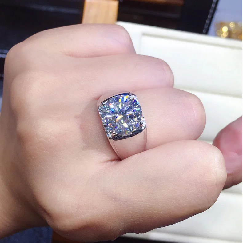 5ct Lab Moissanite Ring 925 sterling silver Promise Engagement Wedding band Rings for men Party accessory silver rings,silver ring,wedding rings,moissanite ring