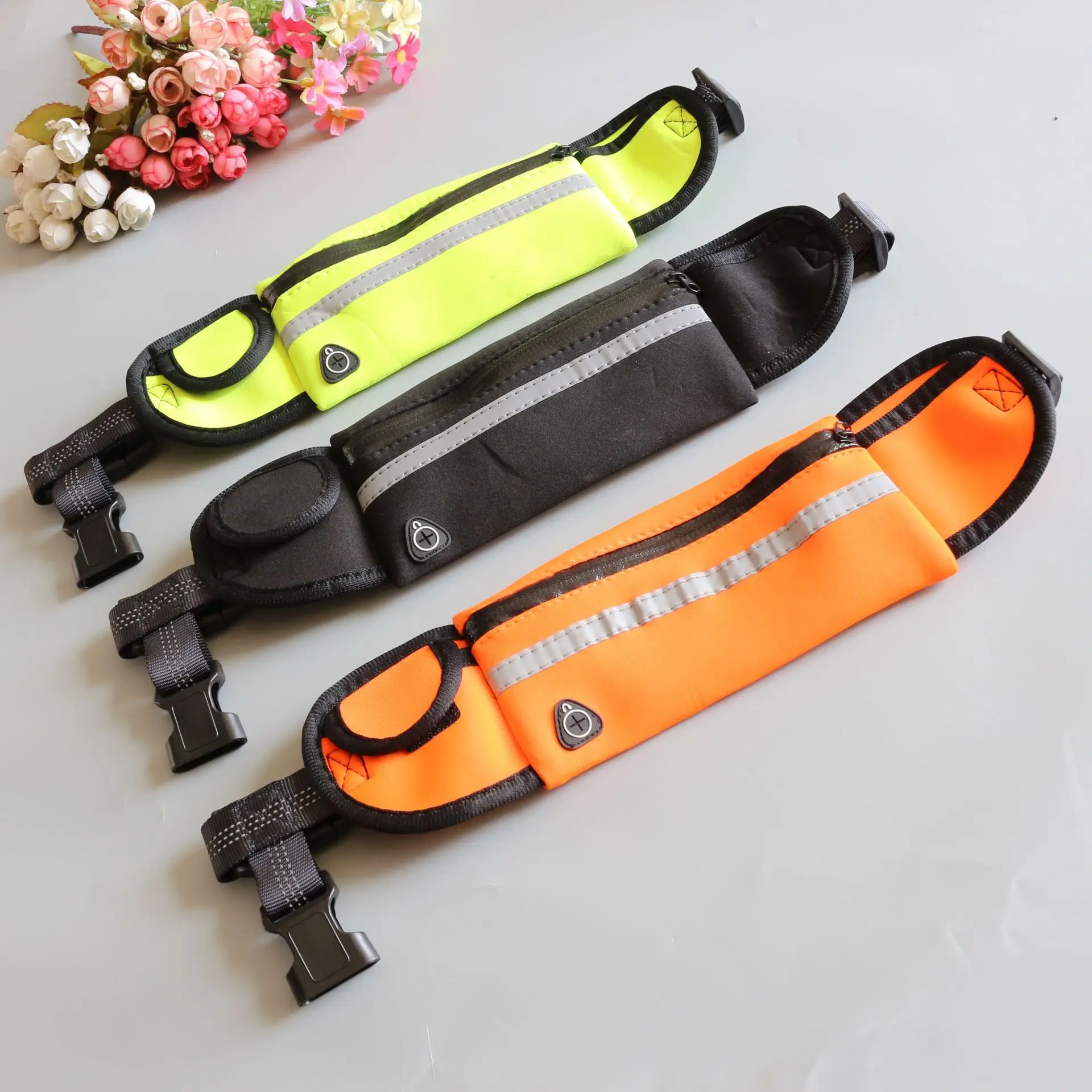 Dog rope reflective traction rope nylon running belt adjustment belt loop retractable small and medium-sized dog traction rope D