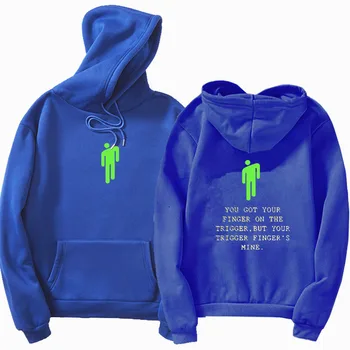 

electronic music billie eilish hoodies Cool trend Harajuku fashion 2019 round neck long sleeve plus velvet pullover street hoody