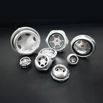 

1/4" 3/8" 1/2" 3/4" 1" -2" Metric Male Aluminum Oil Sight Glass Window Use For Air Compressor Lathe