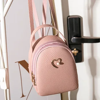 

Fashion Shoulders Small Letter Women's Backpack Purse Mobile Phone Messenger Backpack for Women bolsos para mujer feminina