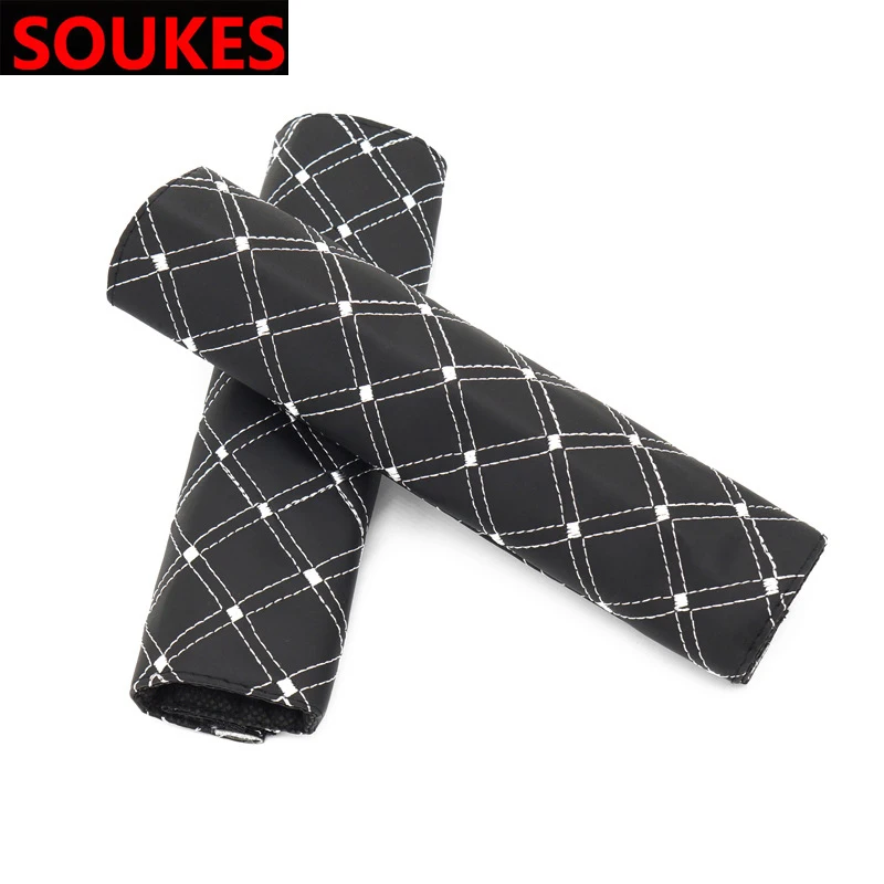 PU Leather Car Seat Belt Shoulder Pads Cover For Opel Insigina Vectra Toyota Corolla RAV4 Avensis CHR Nissan Juke Tiida Suzuki