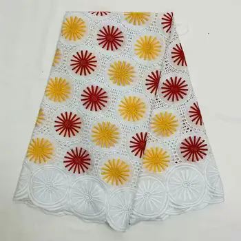 

(5yards/pc) high quality fashions 100% cotton Swiss voile lace fabric with excellent embroidery for dress F3711