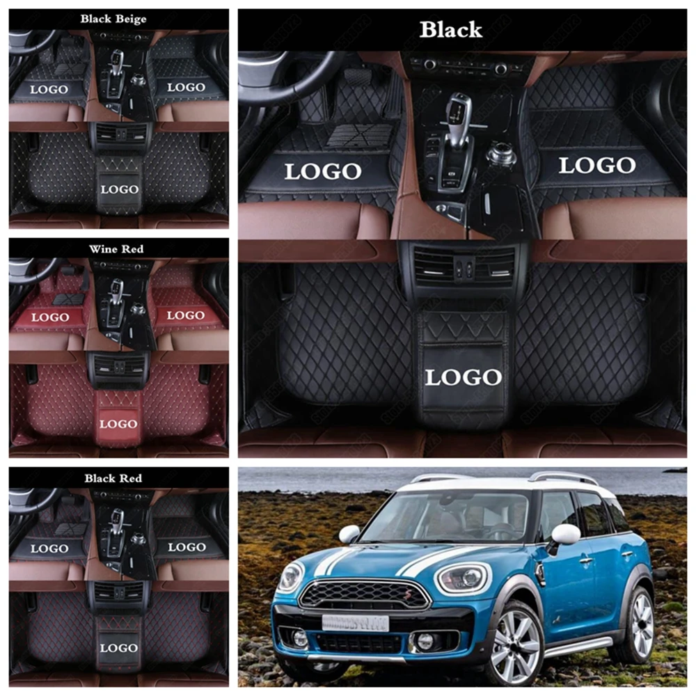 Автомобильные коврики на заказ для MINI R50 R52 R53 R56 R57 R58 F55 F56 F57 Countryman R60 F60 ONE Leather All Weather