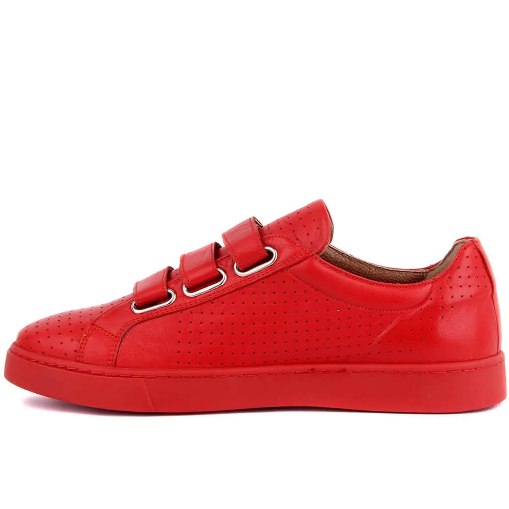 Sail Lakers-красные кожаные мужские кроссовки на липучке повседневная обувь