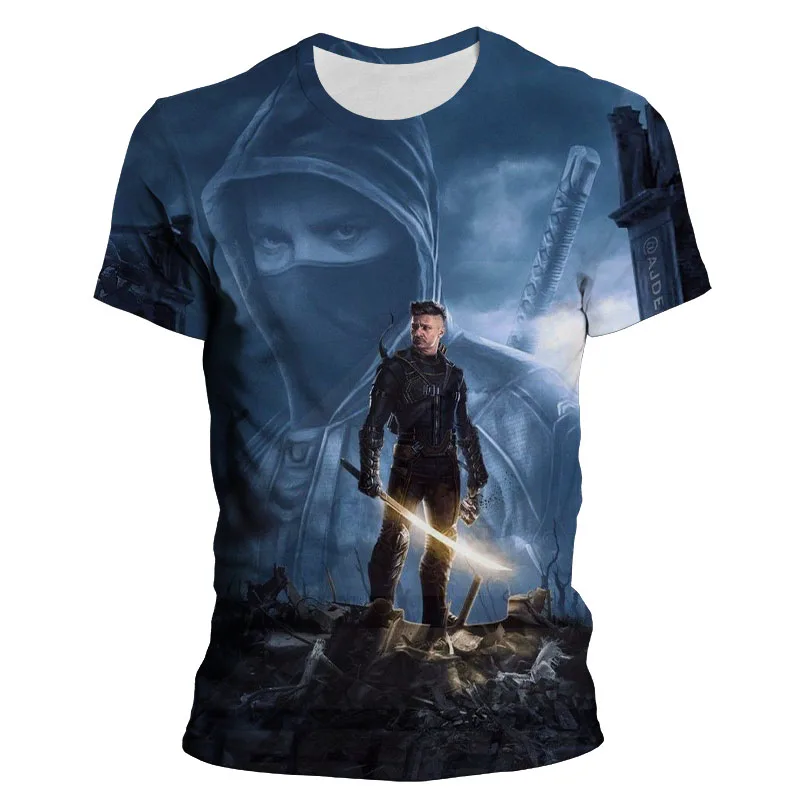 Футболка с принтом Hawkeye для мужчин и женщин модная рубашка коротким рукавом 3D