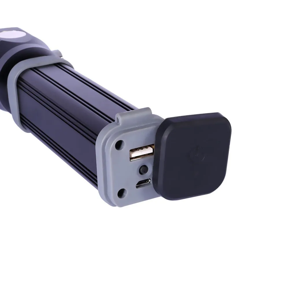 Solar aluminum flashlight LED with cutting broken window light USB rechargeable riding light flashlight 500 lumens 35A8 (8)