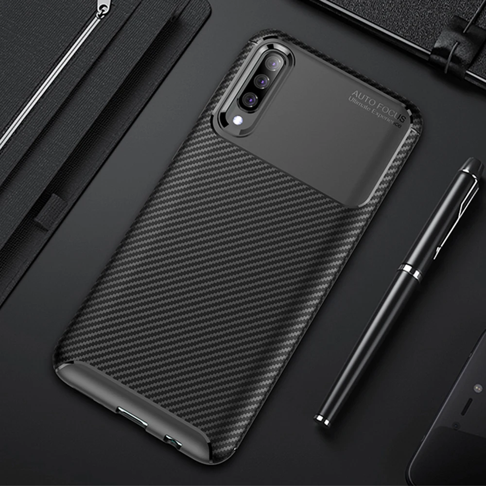Роскошный чехол из углеродного волокна для Samsung Galaxy A30s A 30 s полностью защитный
