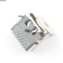 5 шт. USB HDMI 19 Pin гнездо разъема ПП DIP прямоугольный женский с монтажным ухом