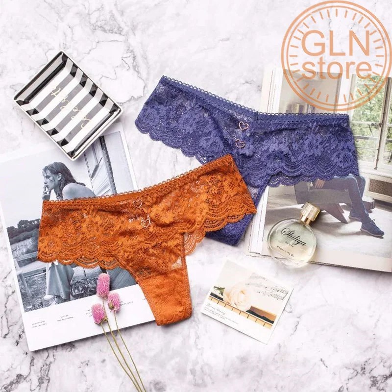 Женские трусики стринги сексуальные ажурные кружевные хлопковые с заниженной