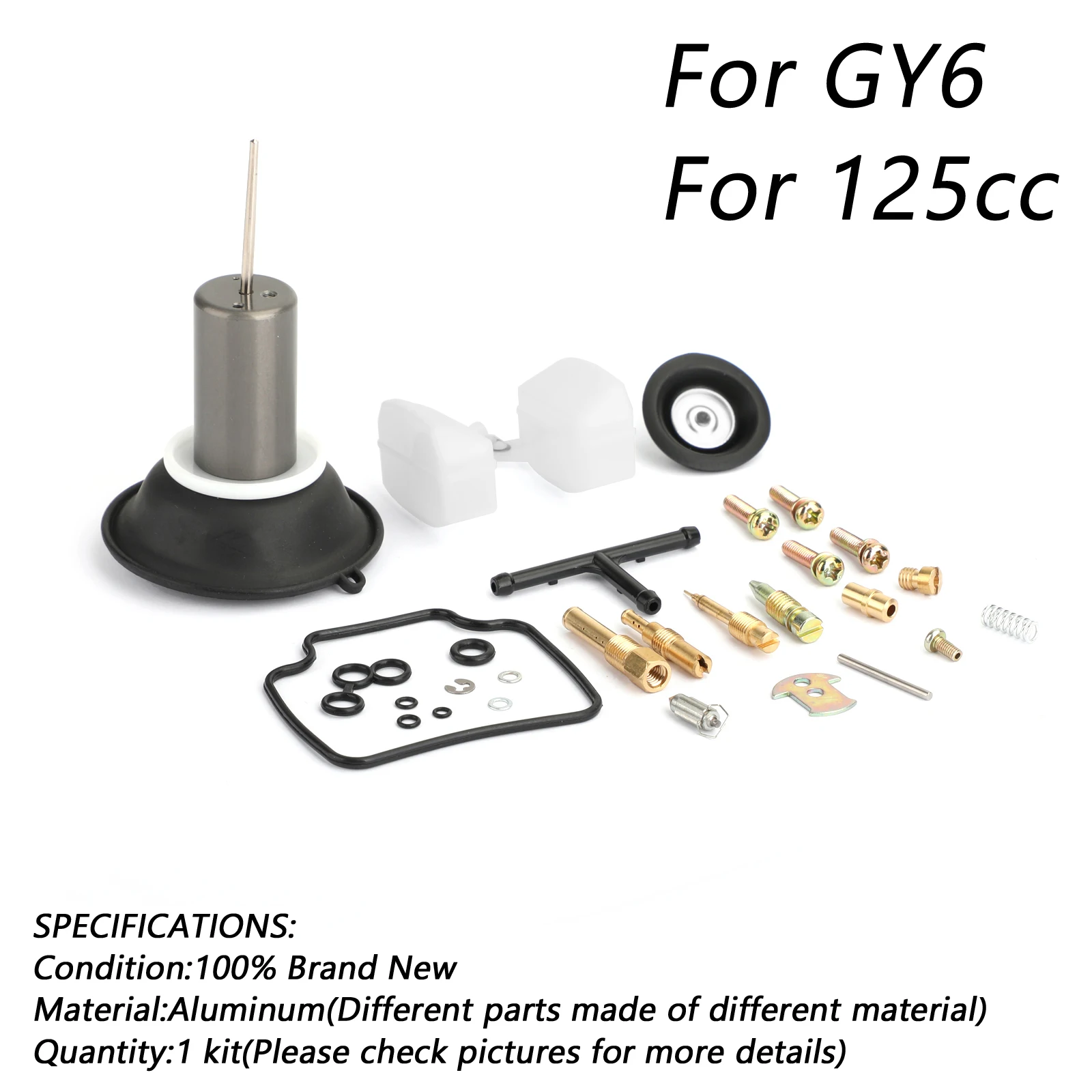 Areyourshop для GY6 125cc скутер PD24J Go для Kart Ремкомплект карбюратора Ремонтный комплект 22 мм, поршень запчасти для мотоциклов