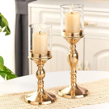 

European Classical Wrought Iron Candle Holder Home Decor Ornaments Holiday Party Family Candle Holder Elegant Handicraft Gift