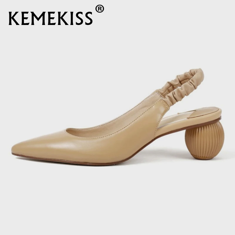 KemeKiss/женские босоножки из натуральной кожи Женская обувь с эластичным ремешком