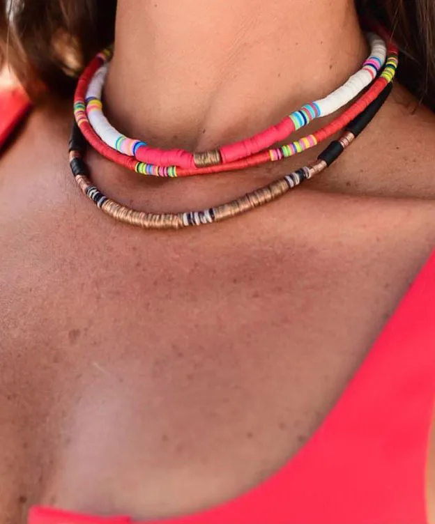 DIY письмо amore boho чокер VERKLARING KETTING 2020 Nieuwe Siliconen Disc Goldbach Rozemarijn HEISHI ожерелье женское